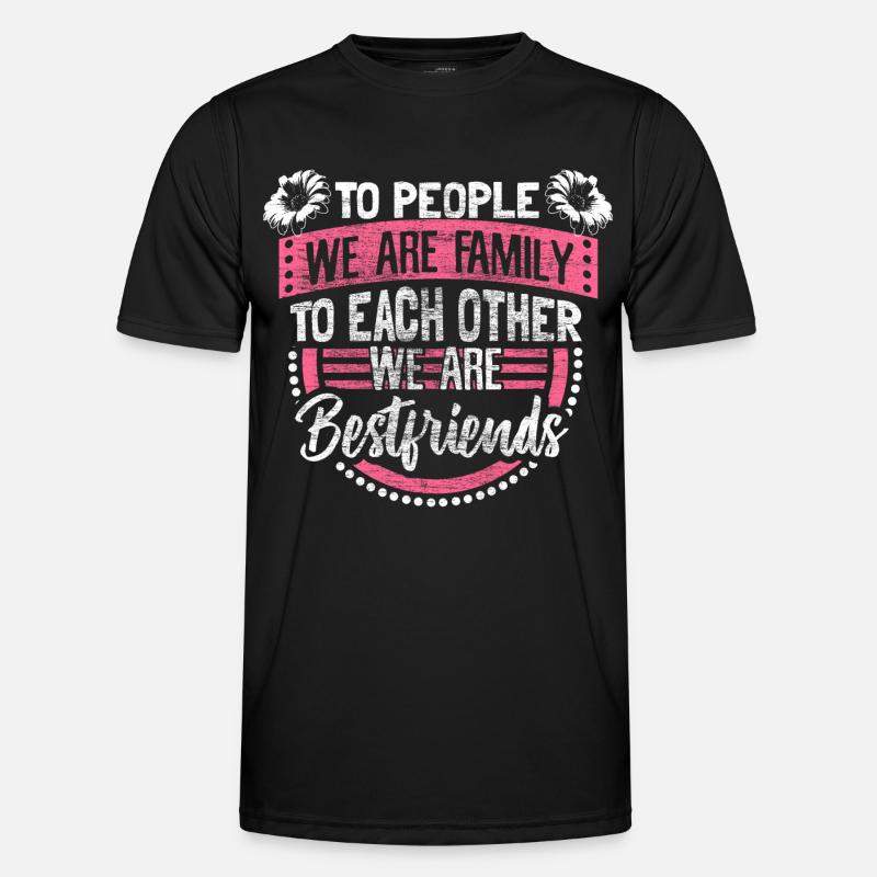 Mutter Tochter Freunde Mutterliebe - Männer Funktions-T-Shirt - Schwarz