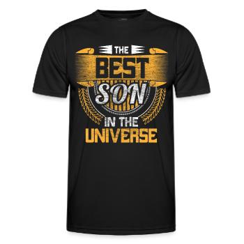 Best Son Dad's Birthday Gift Idea - Men's Functional T-Shirt - black - Front - AI Model Male 178 dark (178cm)