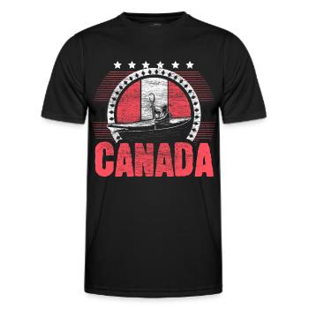 Canada Country of Birth Gift - Men's Functional T-Shirt - black - Front - AI Model Male 178 dark (178cm)