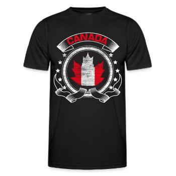 Canada Maple - Men's Functional T-Shirt - black - Front - AI Model Male 178 dark (178cm)