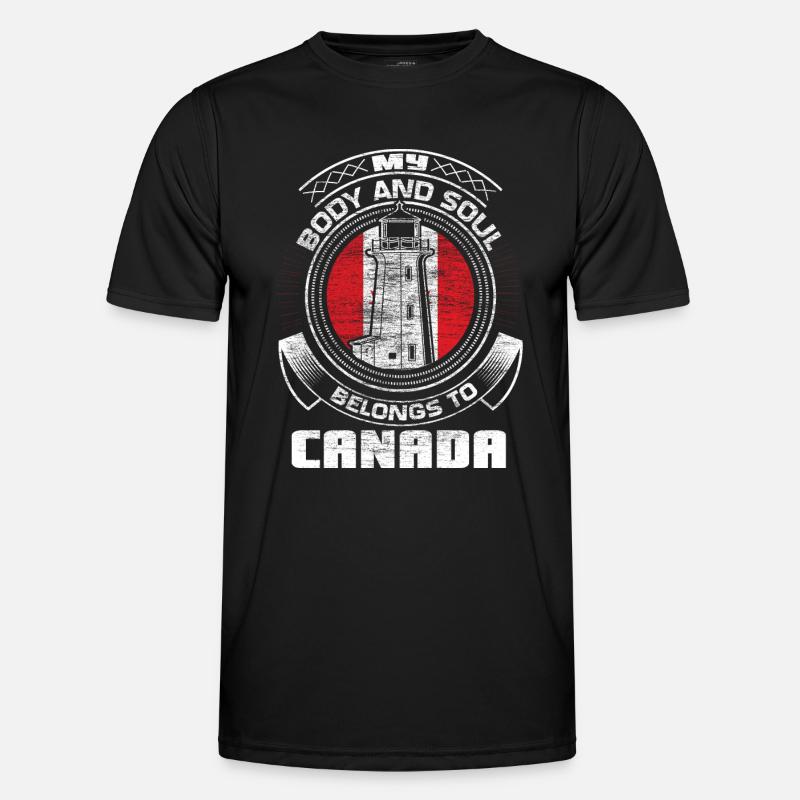 Kanada Elch Geburtsland Geschenkidee - Männer Funktions-T-Shirt - Schwarz