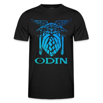 Odin Wikinger Walhalla - Männer Funktions-T-Shirt - Schwarz - Vorne - AI Model Male 178 dark (178cm)