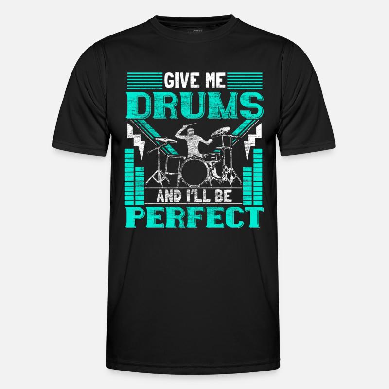Drums Drummer Gift - Men's Functional T-Shirt - black