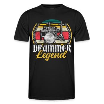 Drums Drumsticks Cadeau - T-shirt sport Homme - noir - Devant - AI Model Male 178 dark (178cm)