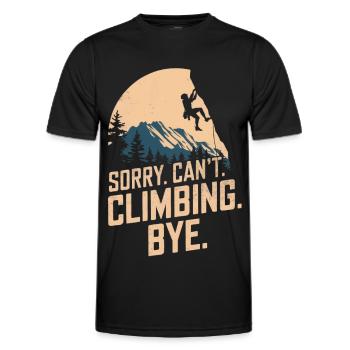 Klettern Freeclimbing felsklettern Spruch - Männer Funktions-T-Shirt - Schwarz - Vorne - AI Model Male 178 dark (178cm)