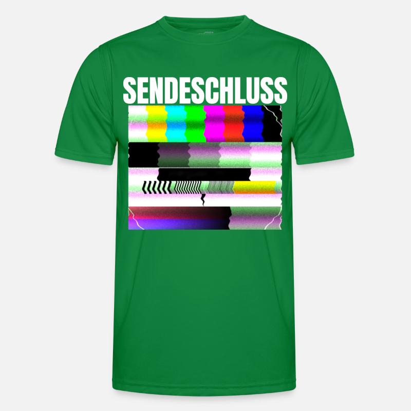 Testbild Röhrenbildschirm Testbild Sendepause 80s Männer Funktions-T-Shirt