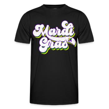 Mardi Gras 2023 retro vintage - Männer Funktions-T-Shirt - Schwarz - Vorne - AI Model Male 178 dark (178cm)