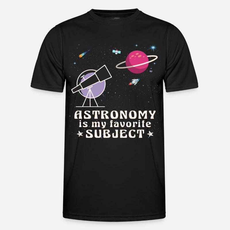 L’astronomie, mon sujet de prédilection, le télescope spatial - T-shirt sport Homme - noir