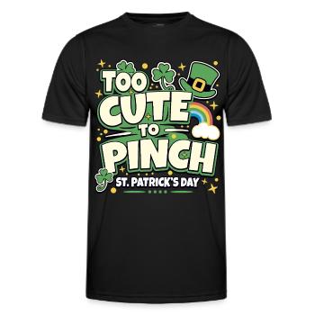 Trop mignon pour être pincé SAINT-PATRICK - T-shirt sport Homme - noir - Devant - AI Model Male 178 dark (178cm)