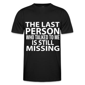funny sayings - Men's Functional T-Shirt - black - Front - AI Model Male 178 dark (178cm)