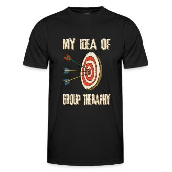 Archery therapy - Men's Functional T-Shirt - black - Front - AI Model Male 178 dark (178cm)