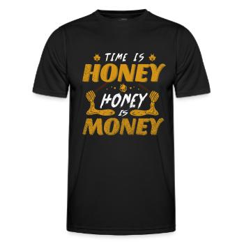 Bee Honey - Men's Functional T-Shirt - black - Front - AI Model Male 178 dark (178cm)