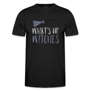 Cadeau de sorcière balai de sorcière - T-shirt sport Homme - noir - Devant - AI Model Male 178 dark (178cm)