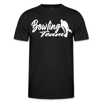Kegeln - Männer Funktions-T-Shirt - Schwarz - Vorne - AI Model Male 178 dark (178cm)