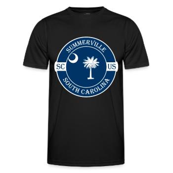 Summerville South Carolina Flag USA Souvenir - Men's Functional T-Shirt - black - Front - AI Model Male 178 dark (178cm)