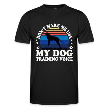 Braque Saint Germain Dog Silhouette Retro Coucher de soleil - T-shirt sport Homme - noir - Devant - AI Model Male 178 dark (178cm)