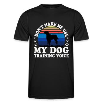 Briquet Griffon Vendeen Dog Silhouette Retro Sun - T-shirt sport Homme - noir - Devant - AI Model Male 178 dark (178cm)