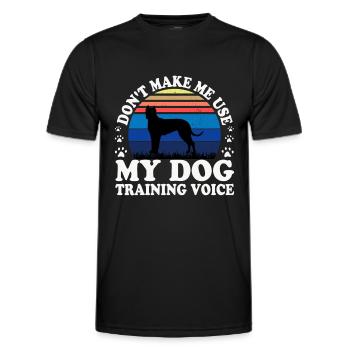 Cordoba Fighting Dog Lover Silhouette Retro Sunset - T-shirt sport Homme - noir - Devant - AI Model Male 178 dark (178cm)