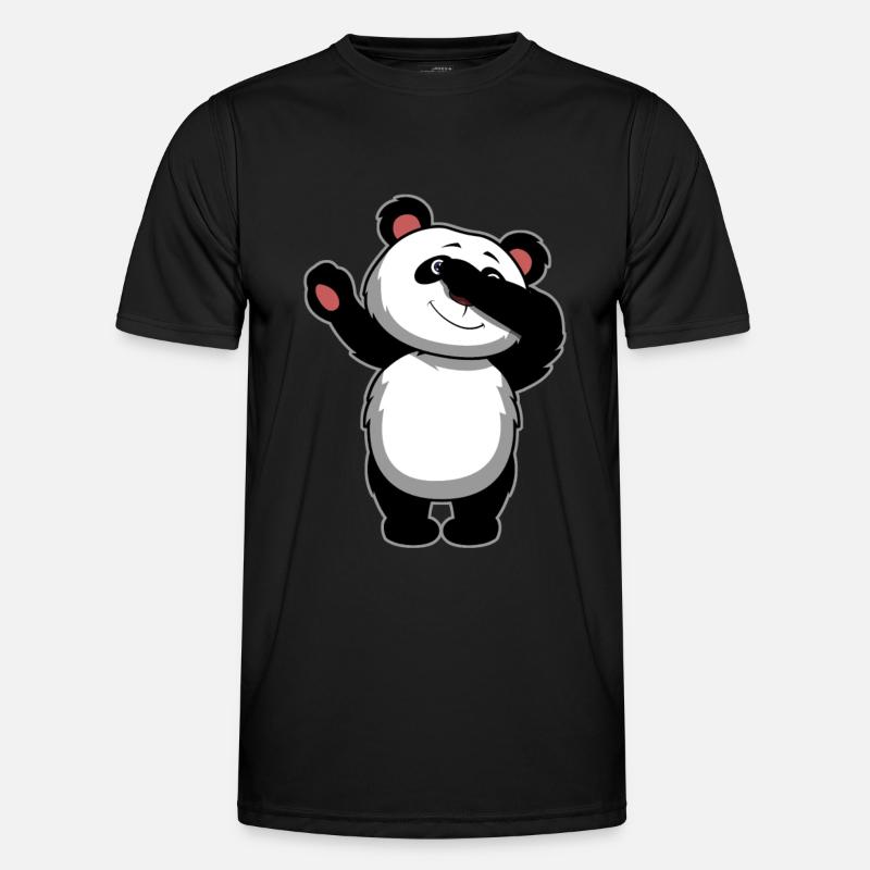 Dabbing Panda Bear - Dab Panda - Men's Functional T-Shirt - black