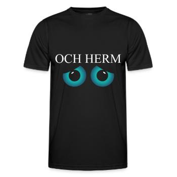 Och Herm Aachen Öche AC Rheinland Öcher Mäddche - Men's Functional T-Shirt - black - Front - AI Model Male 178 dark (178cm)