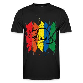 mouse - Men's Functional T-Shirt - black - Front - AI Model Male 178 dark (178cm)
