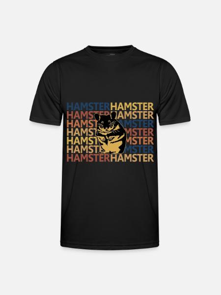 Hamster - Männer Funktions-T-Shirt - Schwarz