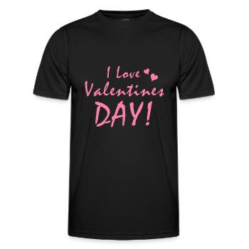 Valentine Valentine Valentine Saint Valentin Date - T-shirt sport Homme - noir - Devant - AI Model Male 178 dark (178cm)