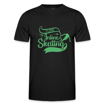 Inline Skate Inline Skate Inline Skate - T-shirt sport Homme - noir - Devant - AI Model Male 178 dark (178cm)