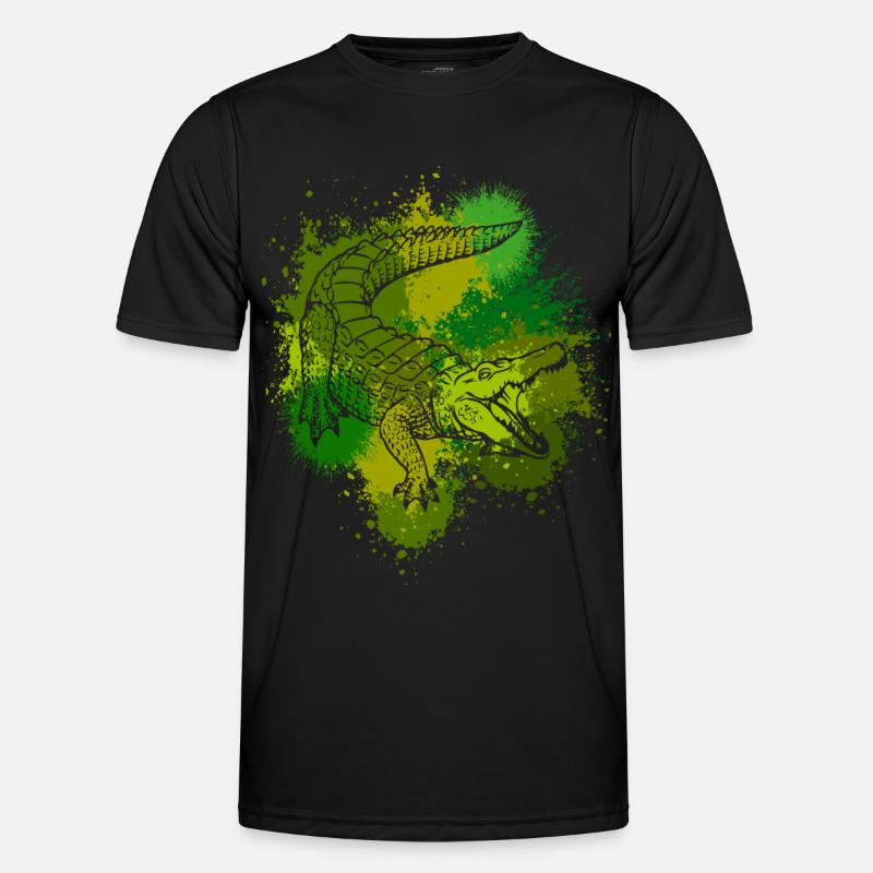 Crocodile Aligator predator reptile gift Men's Functional T-Shirt