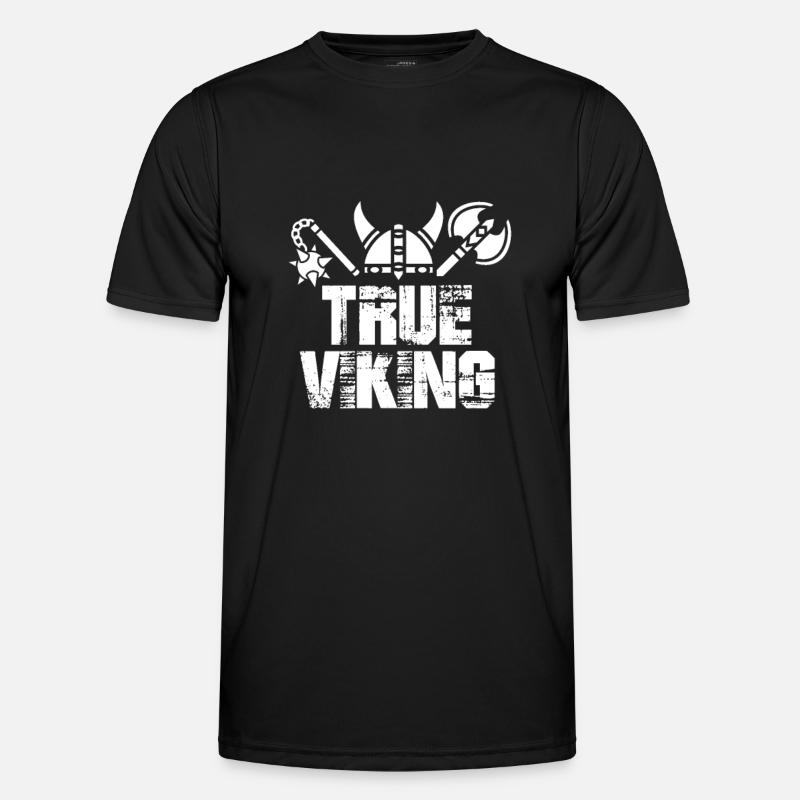 Wikinger - Männer Funktions-T-Shirt - Schwarz