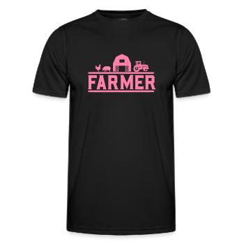Mama Farmer Farmer Farmer - Men's Functional T-Shirt - black - Front - AI Model Male 178 dark (178cm)