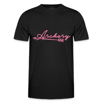 Bogenschießen Schütze Bogenschützin Pfeil Bogen - Männer Funktions-T-Shirt - Schwarz - Vorne - AI Model Male 178 dark (178cm)