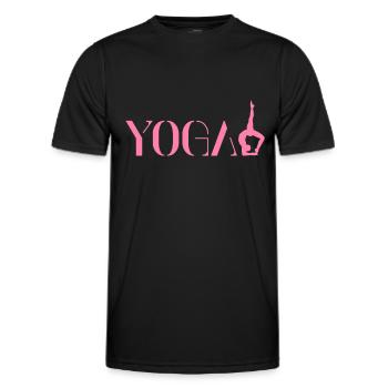 Yoga Yoga Yoga Yoga - Männer Funktions-T-Shirt - Schwarz - Vorne - AI Model Male 178 dark (178cm)