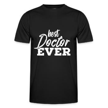 Médecin médecin Médecins Médecins Docteur - T-shirt sport Homme - noir - Devant - AI Model Male 178 dark (178cm)