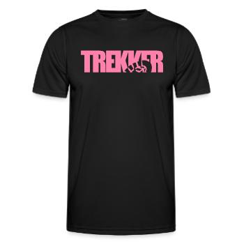 Trekkerin Trekker Wanderin Trekking Mama - Männer Funktions-T-Shirt - Schwarz - Vorne - AI Model Male 178 dark (178cm)