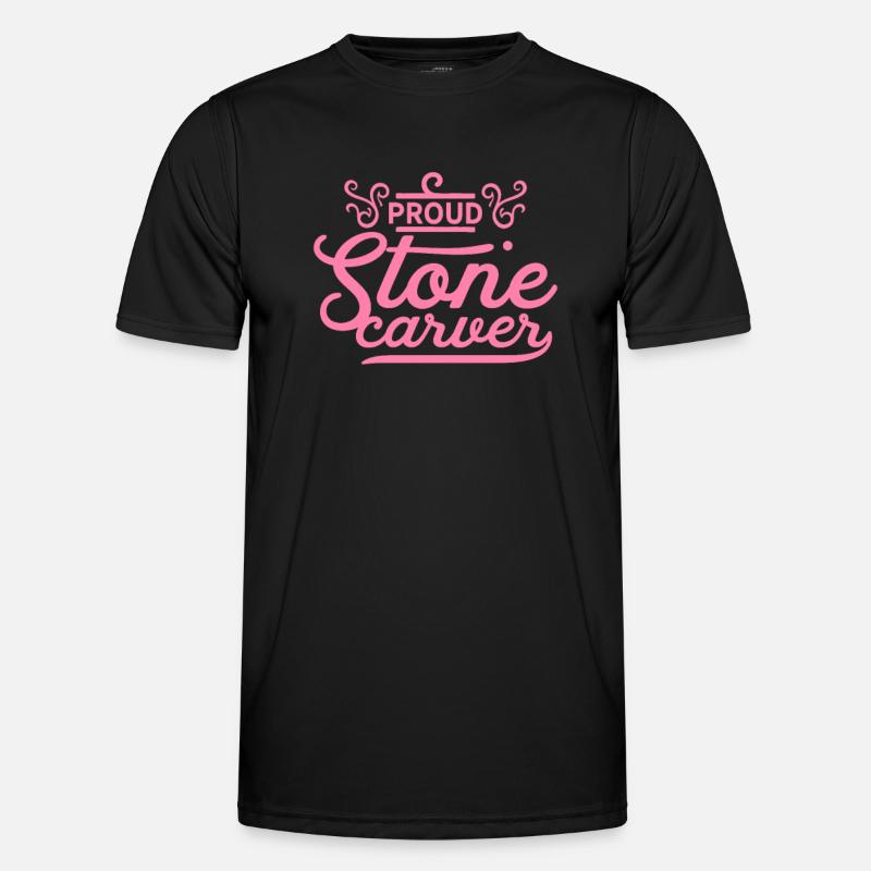 Steine schnitzen Steinhauer Stein Steinmetz Mama Männer Funktions-T-Shirt