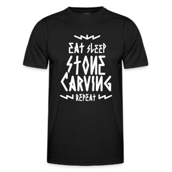 Stein Steinhauer Steinmetz Steine schnitzen Beruf - Männer Funktions-T-Shirt - Schwarz - Vorne - AI Model Male 178 dark (178cm)