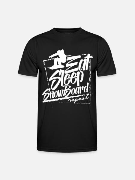 Snowboarding Snowboarder Snowboarding Boarder - Men's Functional T-Shirt - black