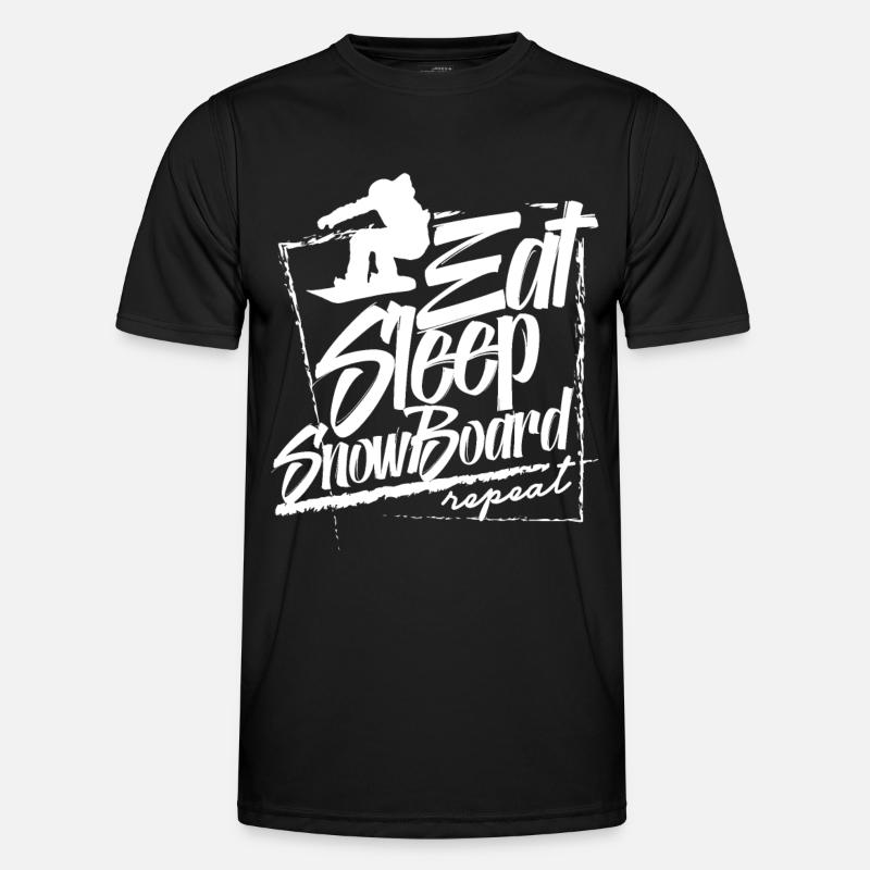 Snowboarding Snowboarder Snowboarding Boarder - Men's Functional T-Shirt - black