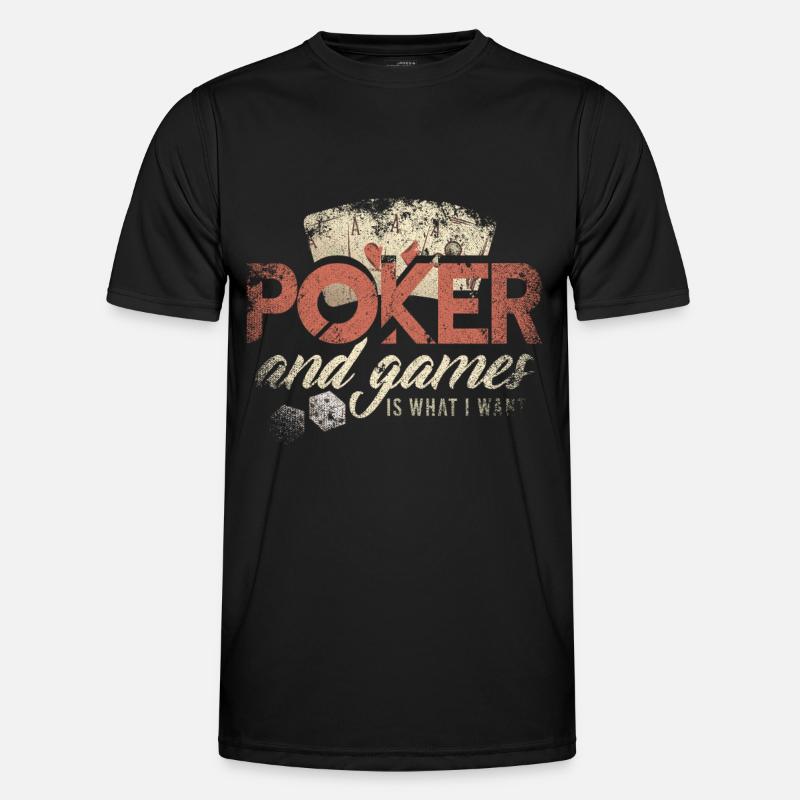 Poker Geschenkidee - Männer Funktions-T-Shirt - Schwarz