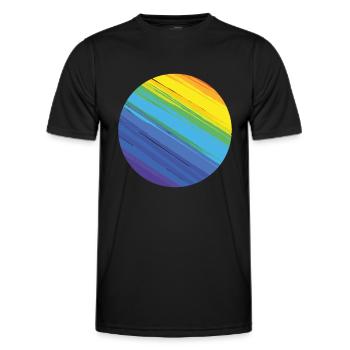 Regenbogen Kreis - Männer Funktions-T-Shirt - Schwarz - Vorne - AI Model Male 178 dark (178cm)