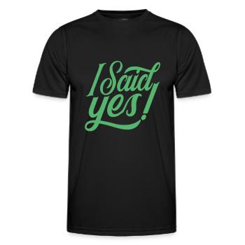 Heiratsantrag - Männer Funktions-T-Shirt - Schwarz - Vorne - AI Model Male 178 dark (178cm)