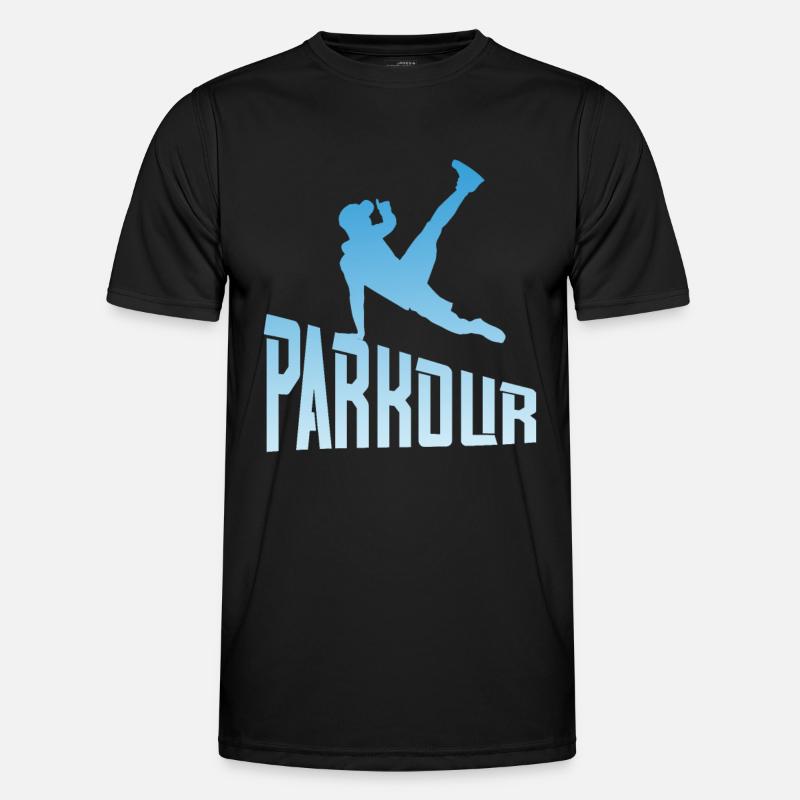 Parkour Freerunner Free Run Athlet - Männer Funktions-T-Shirt - Schwarz