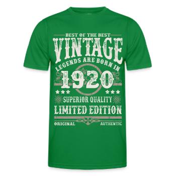 Legenden werden 1920 geboren - Männer Funktions-T-Shirt - Kelly Green - Vorne - AI Model Male 178 dark (178cm)