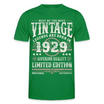Legenden werden 1929 geboren - Männer Funktions-T-Shirt - Kelly Green - Vorne - AI Model Male 178 dark (178cm)