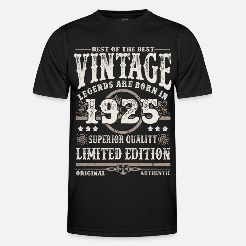 Legenden werden 1925 geboren - Männer Funktions-T-Shirt - Schwarz