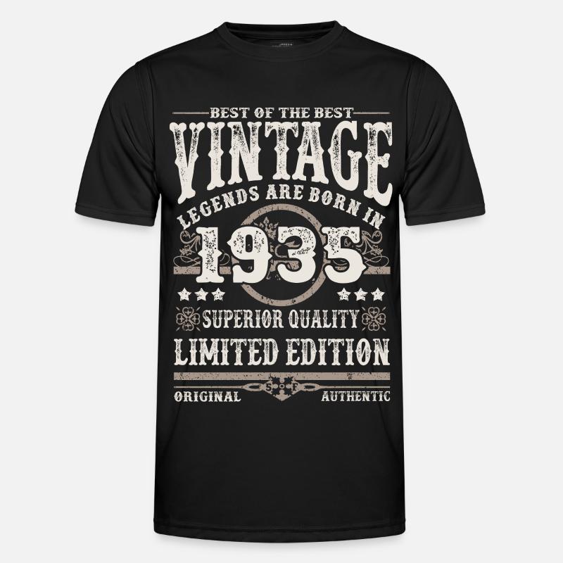 Legenden werden 1935 geboren - Männer Funktions-T-Shirt - Schwarz
