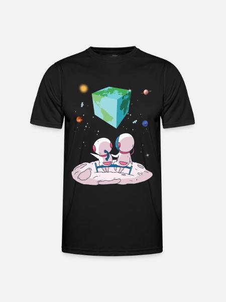 The earth is a cube - Men's Functional T-Shirt - black