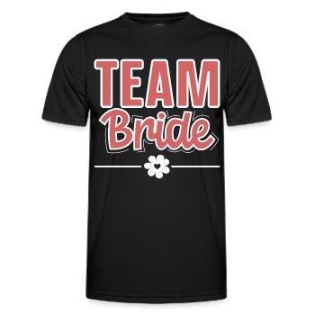 Team Bride - Men's Functional T-Shirt - black - Front - AI Model Male 178 dark (178cm)