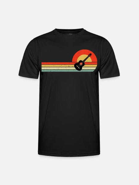 Akustischer Gitarrist Musik Musiker Gitarrist - Männer Funktions-T-Shirt - Schwarz